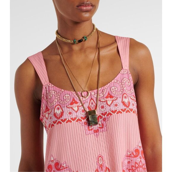 NWT ETRO Printed cotton and silk maxi dress Size IT40/US4 $1390 - Picture 4 of 13